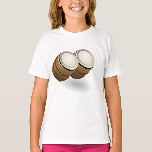 Dual Bongos Girls T-Shirt (Front)