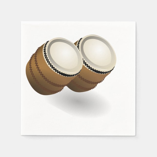 Dual Bongos Paper Napkins (Front)