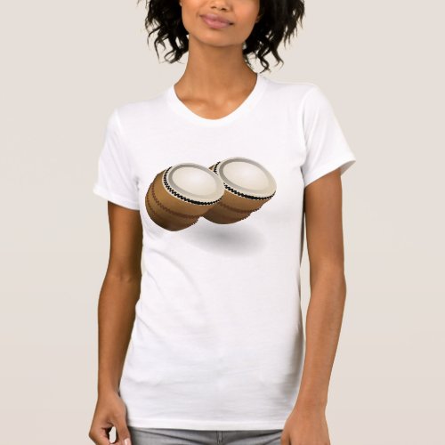 Dual Bongos Womens T_Shirt