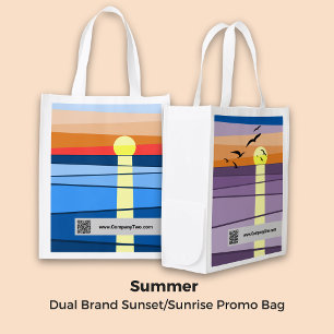 Dual Brand Sunset/Sunrise Promo Collaboration Grocery Bag
