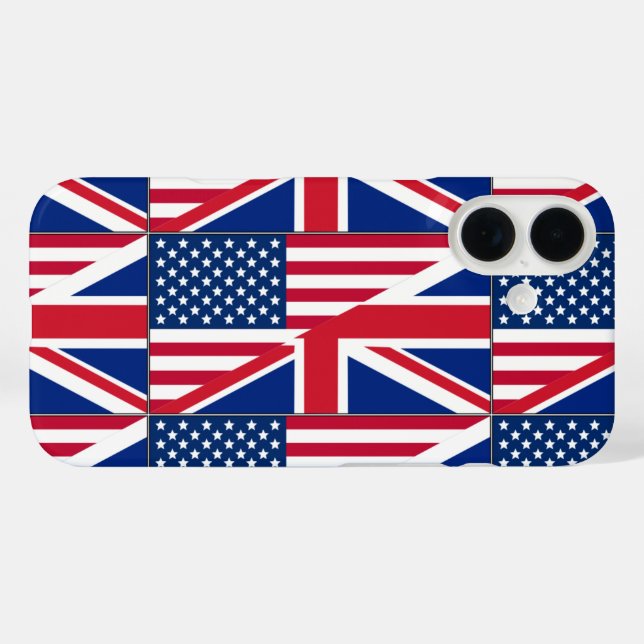 Dual Citizen American & British Flag Case-Mate iPhone Case (Back (Horizontal))