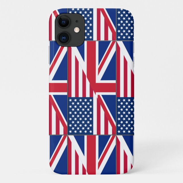 Dual Citizen American & British Flag  Case-Mate iPhone Case (Back)