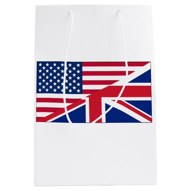 Dual Citizen American & British Flag Gift Bag (Front)