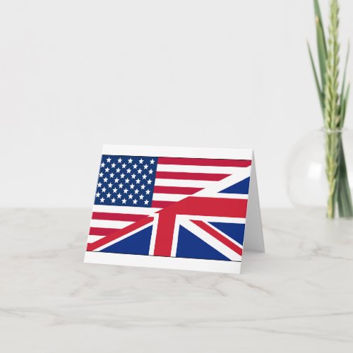 Dual Citizen American British Flag Note Card