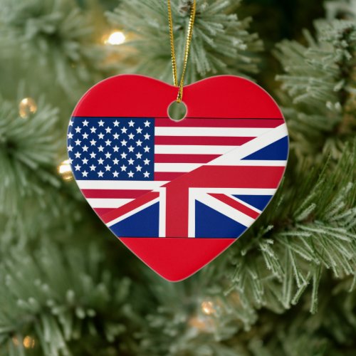 Dual Citizen American  British Flag Ornament