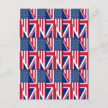Dual Citizen American &amp; British Flag Postcard