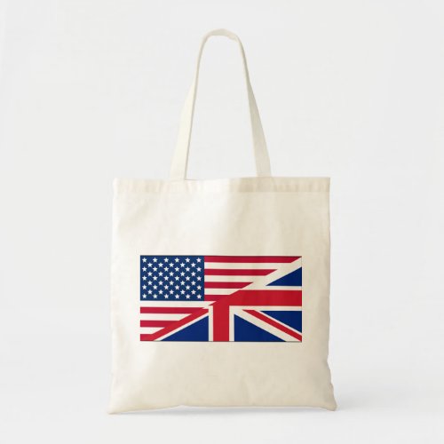 Dual Citizen American  British Flag Tote Bag