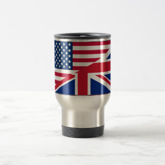 Dual Citizen American & British Flag  Travel Mug