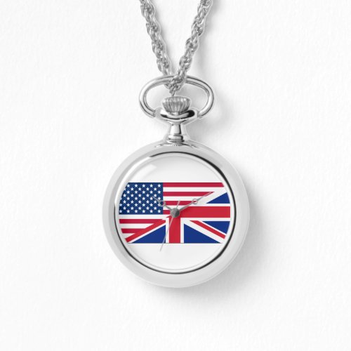 Dual Citizen American British Flag Womens Watch
