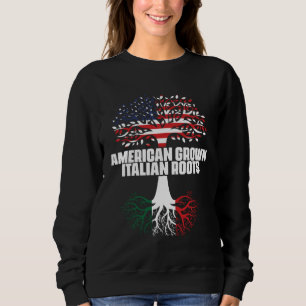 Dual Citizenship America Italy Flag Roots Italian  Sweatshirt