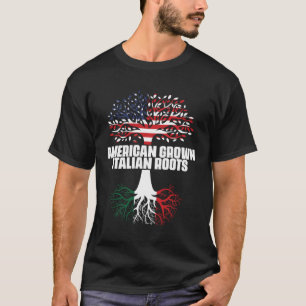 Dual Citizenship America Italy Flag Roots Italian  T-Shirt