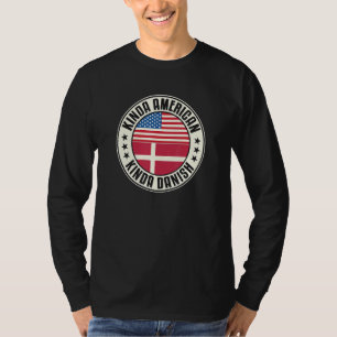 Dual Citizenship American Danish Denmark Usa Flag T-Shirt