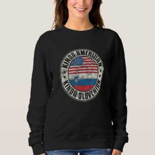 Dual Citizenship American Slovenian Slovenia Usa F Sweatshirt