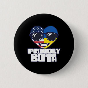 Dual Citizenship Proudly Both Usa Ukraine Button