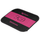 Dual Color custom name & monogram car floor mats