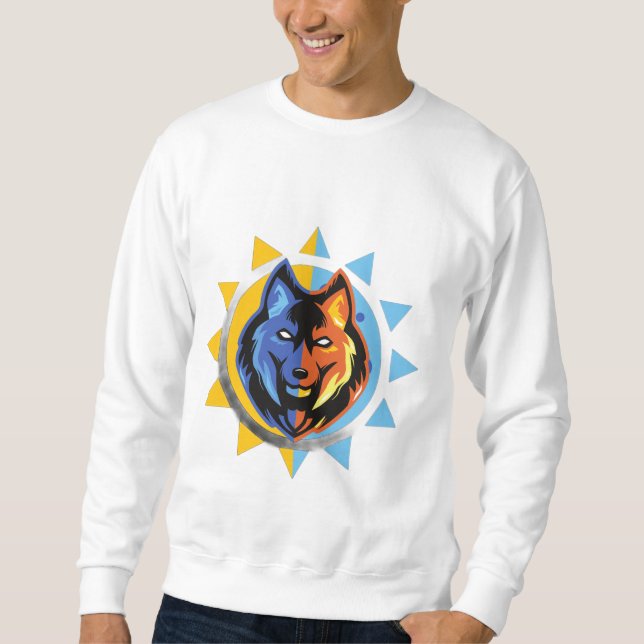 Dual Color Wolf Sweatshirt (Front)