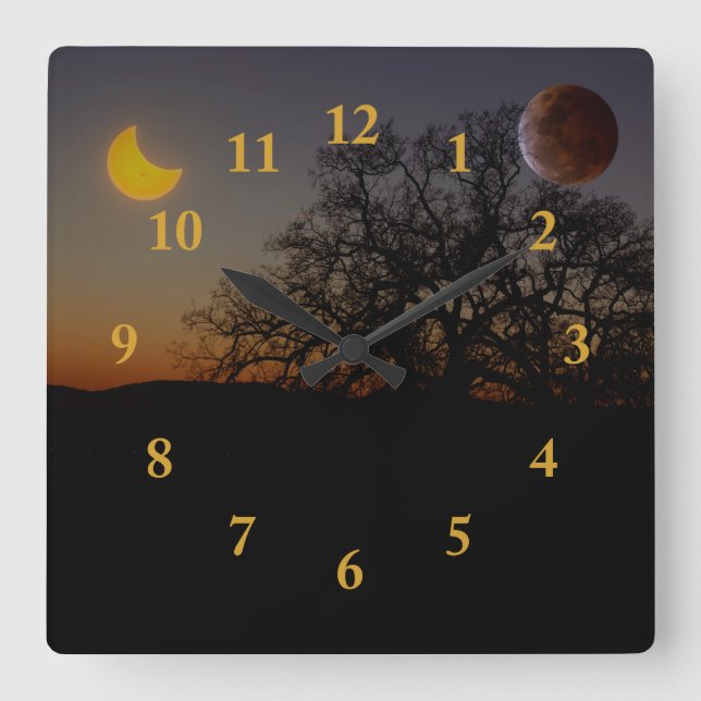 Dual Eclipse Wall Clock (Front)