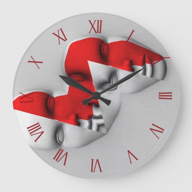 Dual Face Mask Large Clock (Front)