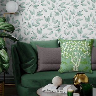 Dual Faces Hidden Tree Optical Magic Revealed Throw Pillow