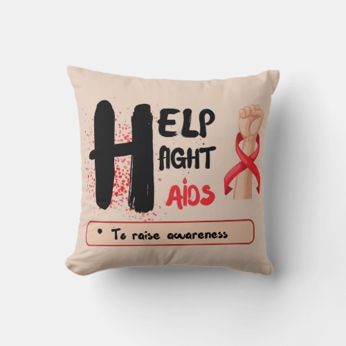 Dual Faces of Hope Help Fight AIDS Day Awareness Throw Pillow