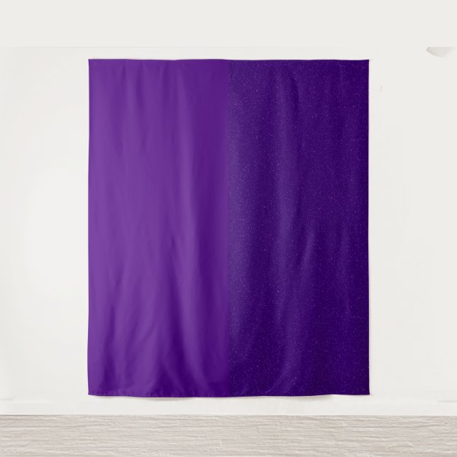 Dual-Finish Vertical Purple Glitter Tapestry (Front)