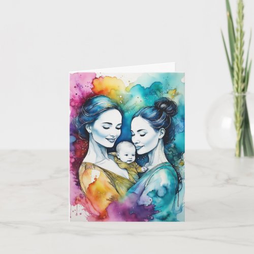 Dual Heartbeats _ A Mothers Day  Card