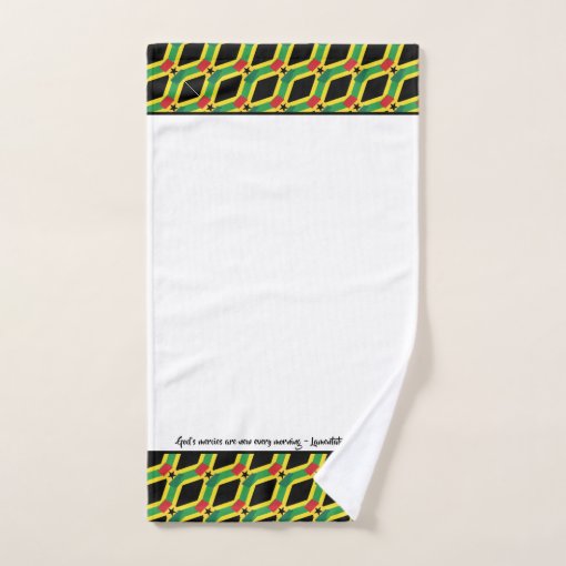 Dual Heritage GHANA JAMAICA FLAG Customizable Bath Towel Set Zazzle