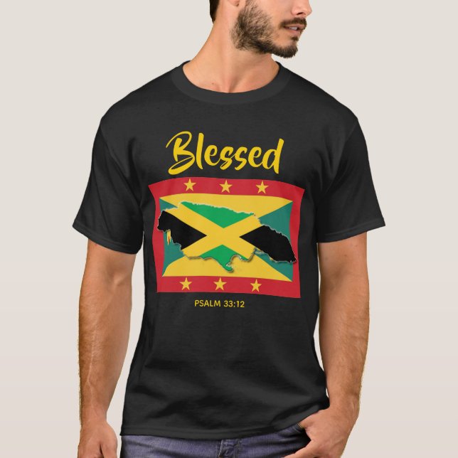 Dual Heritage JAMAICA GRENADA Christian Scripture T-Shirt (Front)