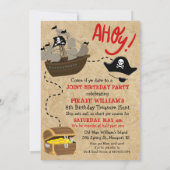 DUAL INVITE - Mermaid and Pirate Birthday Invite (Back)