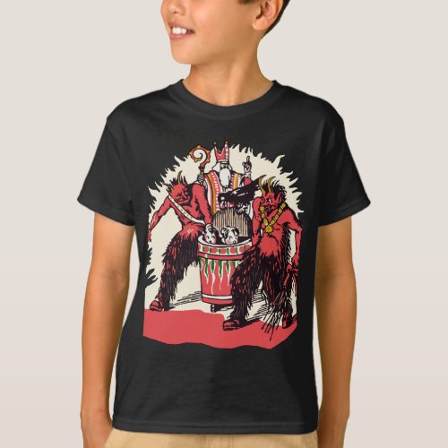 Dual Krampus and Old St Nick T_Shirt