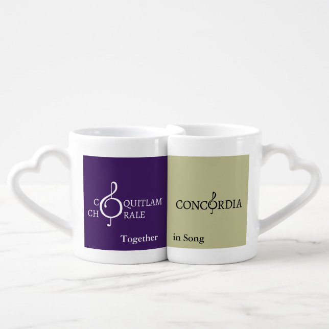 Dual Logo Cuddle Mugs with Tag Line (Front Nesting)