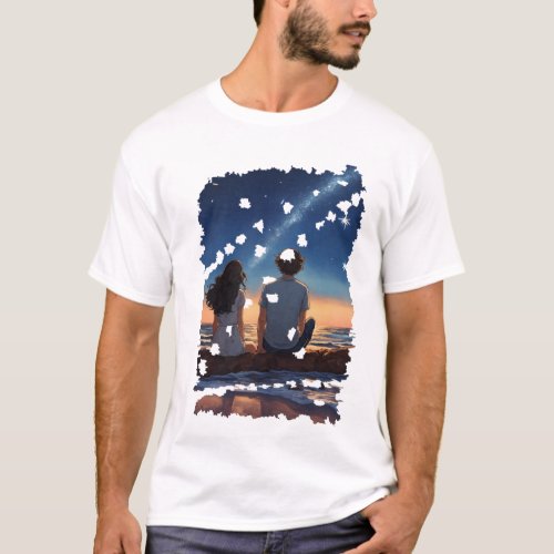 Dual Love Couples Tee with Front_to_Back Flair