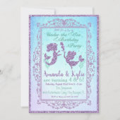 DUAL Mermaid Party Under the Sea Birthday Card (Front)
