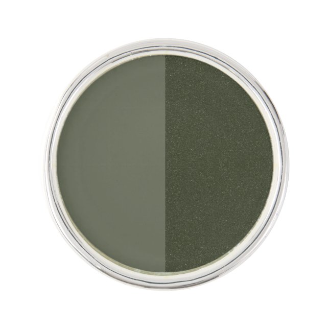 Dual Moss Green Modern Lapel Pin – Customizable (Front)