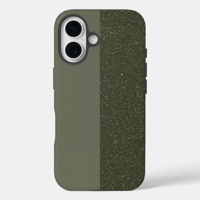 Dual Moss Texture iPhone 16 Case – Custom Ready (Back)
