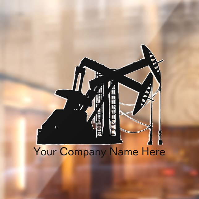 Dual Oil Pumping Units - Black Color Window Cling (Sheet 2)