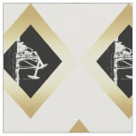 Dual Oil Well Units in Gold Colored Diamonds Fabric