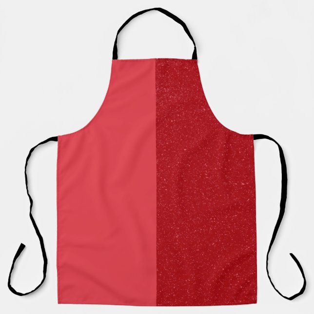 Dual-Panel Tomato Red Chef Apron – Customizable (Front)