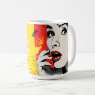 Dual pop art portrait coffee mug