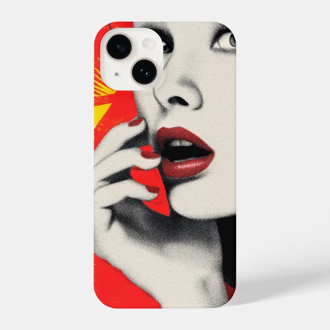 Dual pop art portrait  iPhone case (Back)