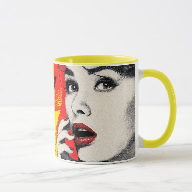 Dual pop art portrait  mug (Right)