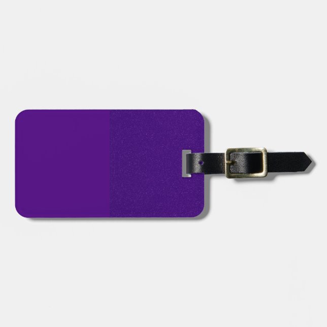 Dual Purple Glitter Split Luggage Tag – Customize (Front Horizontal)