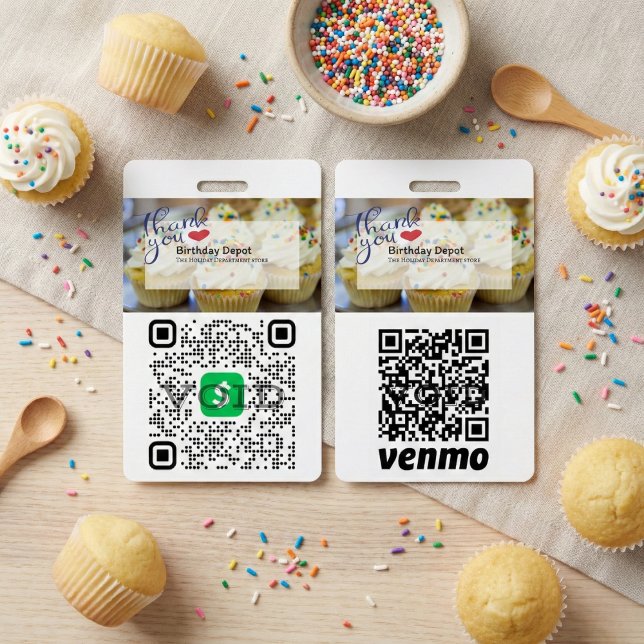 Dual QR Code Scannable Payment ID Badge (The Ultimate Tool for Contactless Commerce.)