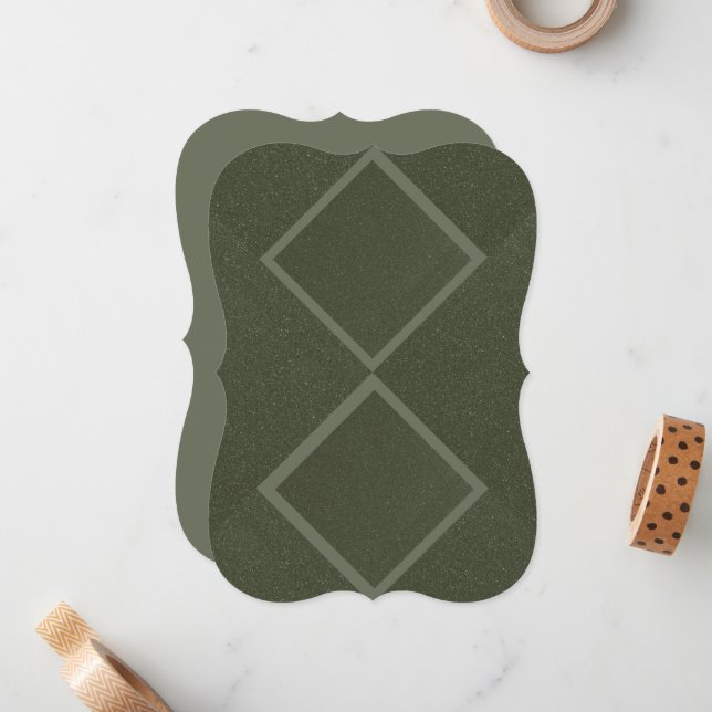 Dual Realm Flat Note Card – Forest Obsidian (Front/Back In Situ)