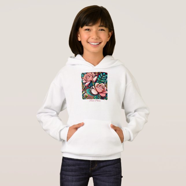Dual Roses: A Spectacular Floral Arrangement Hoodie (Front Full)