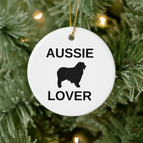 dual sided australian shepherd aussie lover ceramic ornament