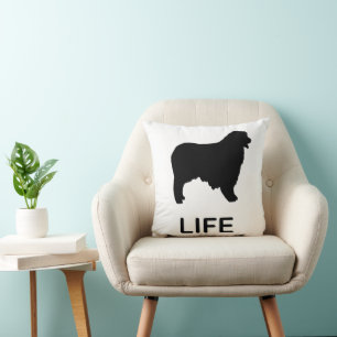 dual sided australian shepherd life throw pillow