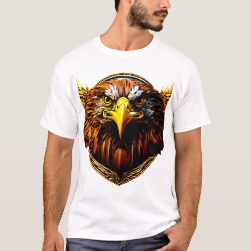 Dual_Sided Bold  Elegant Hawk Logo Collection T_Shirt