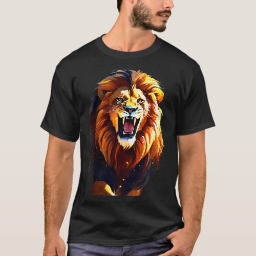 Dual_Sided Fury Angry Lion T_Shirt Collection