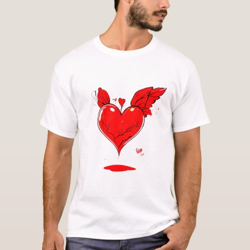 Dual_sided Hearts Traditional Tattoo T_Shirt 